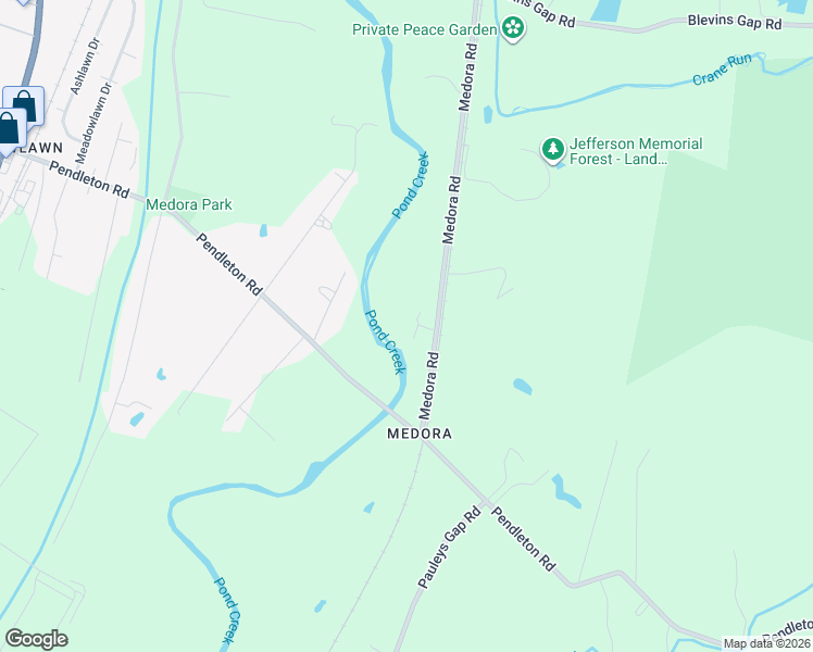 map of restaurants, bars, coffee shops, grocery stores, and more near 13806 Medora Road in Louisville