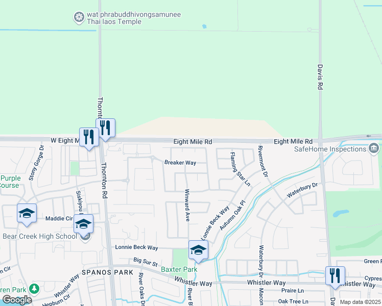 map of restaurants, bars, coffee shops, grocery stores, and more near 10937 Sea Cliff in Stockton