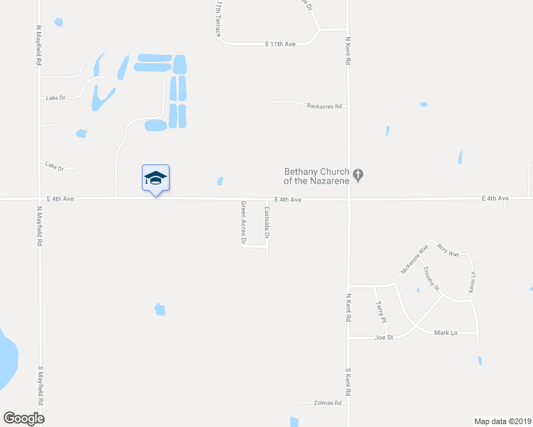 map of restaurants, bars, coffee shops, grocery stores, and more near 307 Eastside Drive in Hutchinson