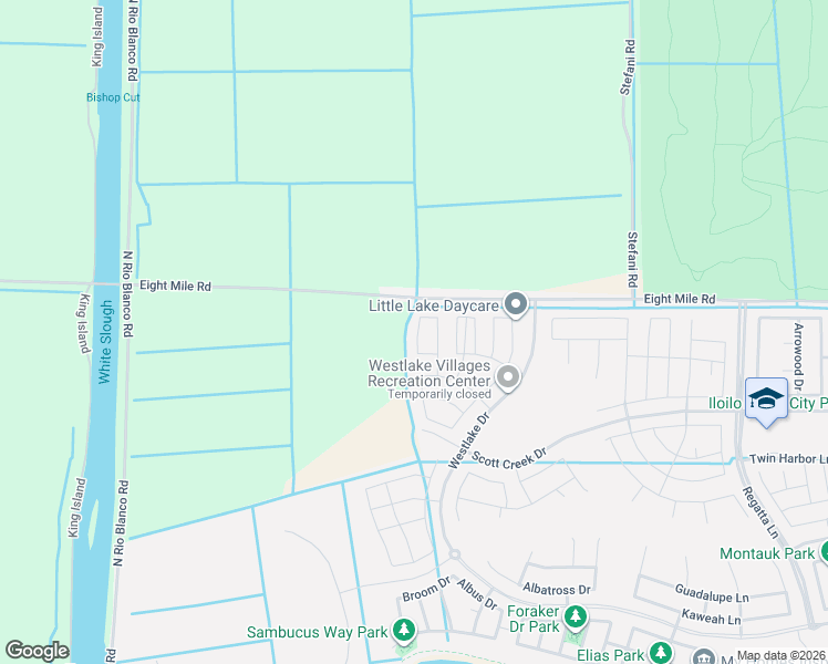 map of restaurants, bars, coffee shops, grocery stores, and more near 7547 West Eight Mile Road in Stockton