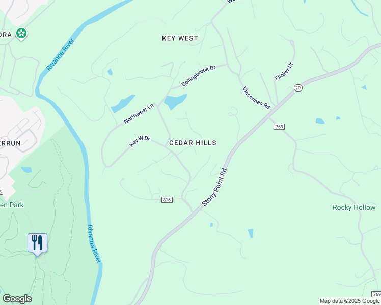 map of restaurants, bars, coffee shops, grocery stores, and more near 101 Juniper Lane in Charlottesville