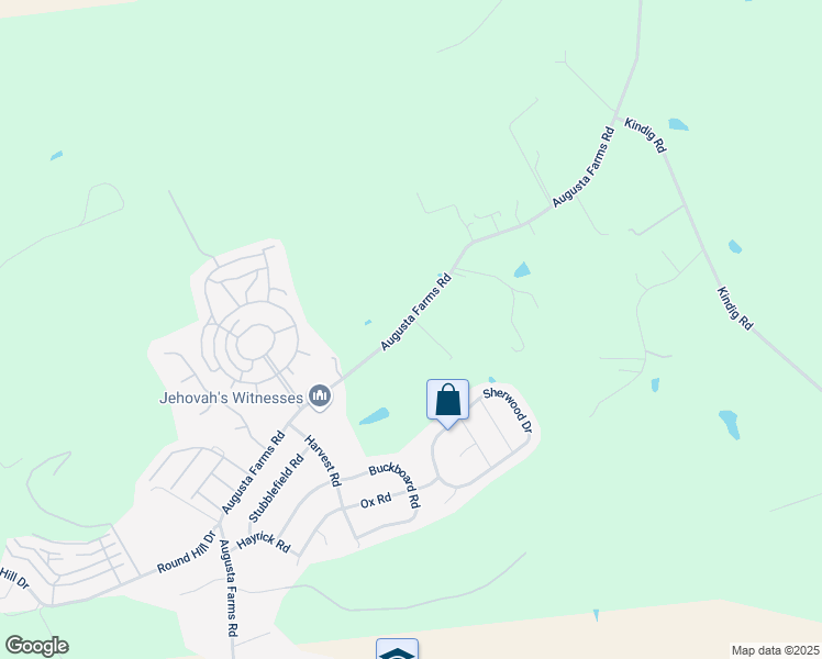 map of restaurants, bars, coffee shops, grocery stores, and more near 634 Augusta Farms Road in Waynesboro