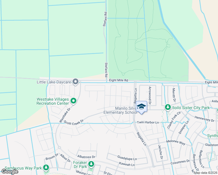 map of restaurants, bars, coffee shops, grocery stores, and more near 6712 Cherry Port Drive in Stockton