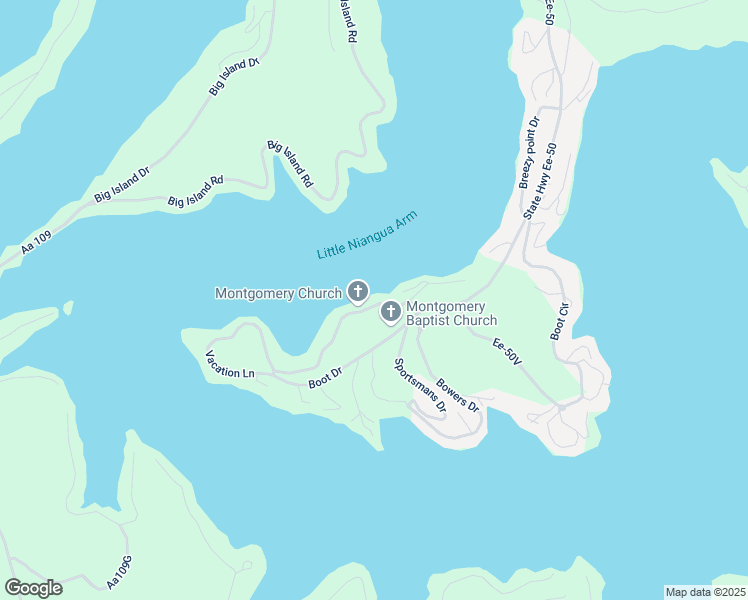 map of restaurants, bars, coffee shops, grocery stores, and more near Shoe Lace Drive in Camdenton