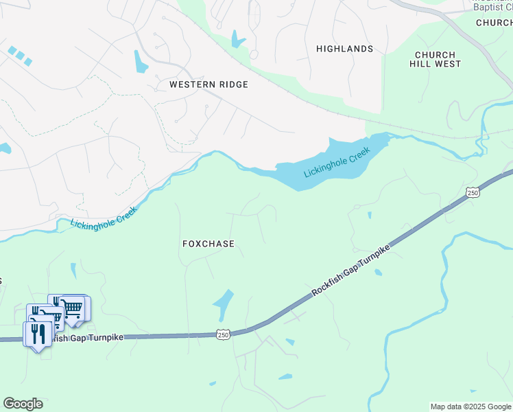 map of restaurants, bars, coffee shops, grocery stores, and more near 857 Carlyle Place in Charlottesville
