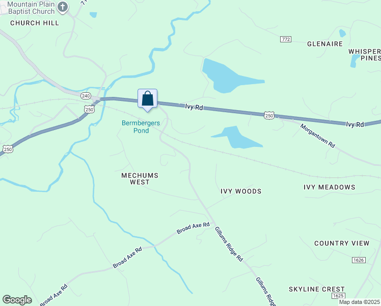 map of restaurants, bars, coffee shops, grocery stores, and more near 669 Gillums Ridge Road in Charlottesville