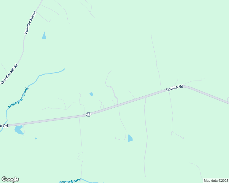 map of restaurants, bars, coffee shops, grocery stores, and more near 15437 Louisa Road in Louisa