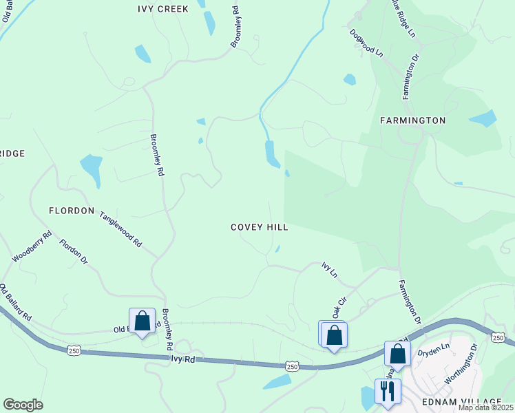 map of restaurants, bars, coffee shops, grocery stores, and more near 800 Covey Hill Road in Charlottesville