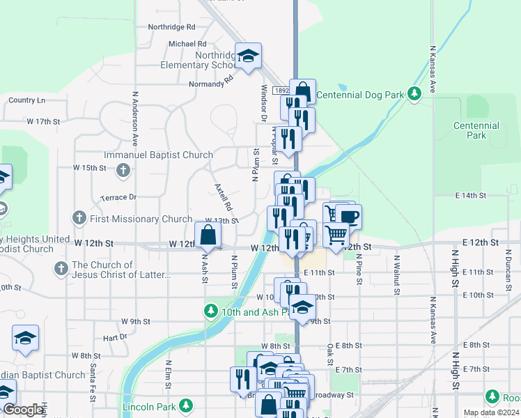 map of restaurants, bars, coffee shops, grocery stores, and more near 8 Plum Court in Newton