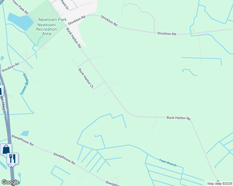 map of restaurants, bars, coffee shops, grocery stores, and more near 2815 Laytons Drive in Pocomoke City