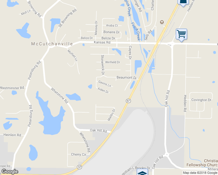map of restaurants, bars, coffee shops, grocery stores, and more near 2615 Gavins Lane in Evansville