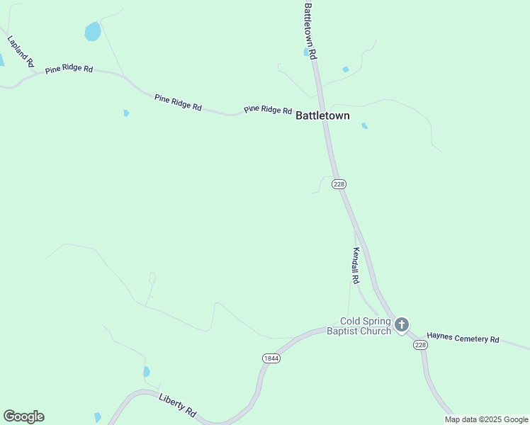 map of restaurants, bars, coffee shops, grocery stores, and more near 4785 Battletown Road in Battletown