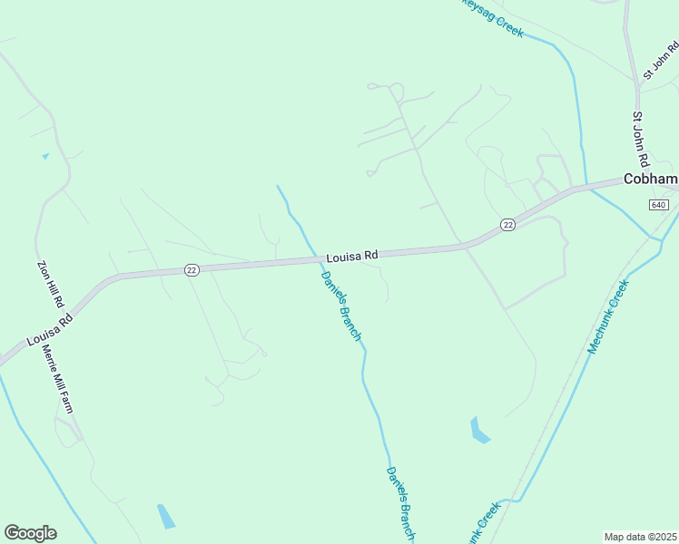 map of restaurants, bars, coffee shops, grocery stores, and more near 6337 Louisa Road in Keswick