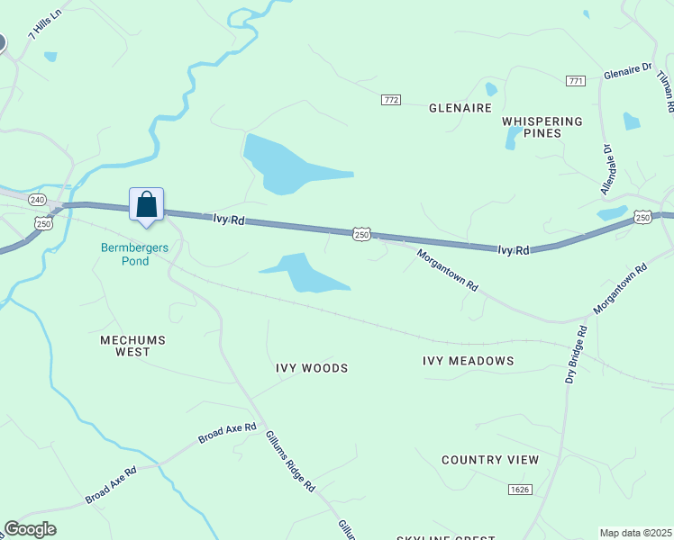 map of restaurants, bars, coffee shops, grocery stores, and more near 700 Albie Lane in Charlottesville