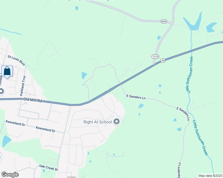 map of restaurants, bars, coffee shops, grocery stores, and more near 12663 Old Mill Road in Mount Washington