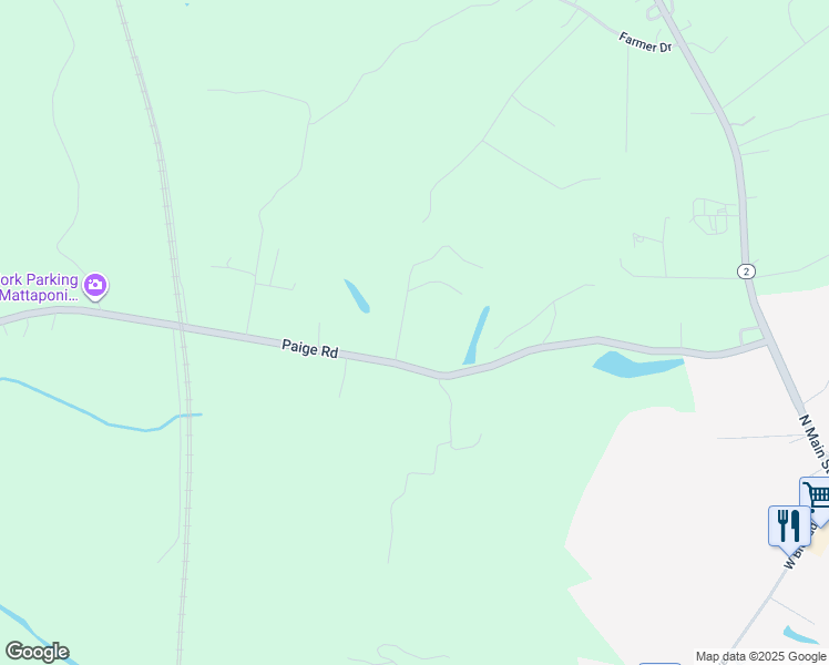 map of restaurants, bars, coffee shops, grocery stores, and more near 16025 Paige Road in Woodford