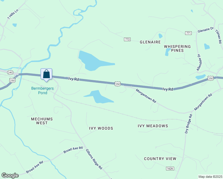 map of restaurants, bars, coffee shops, grocery stores, and more near 700 Albie Lane in Charlottesville