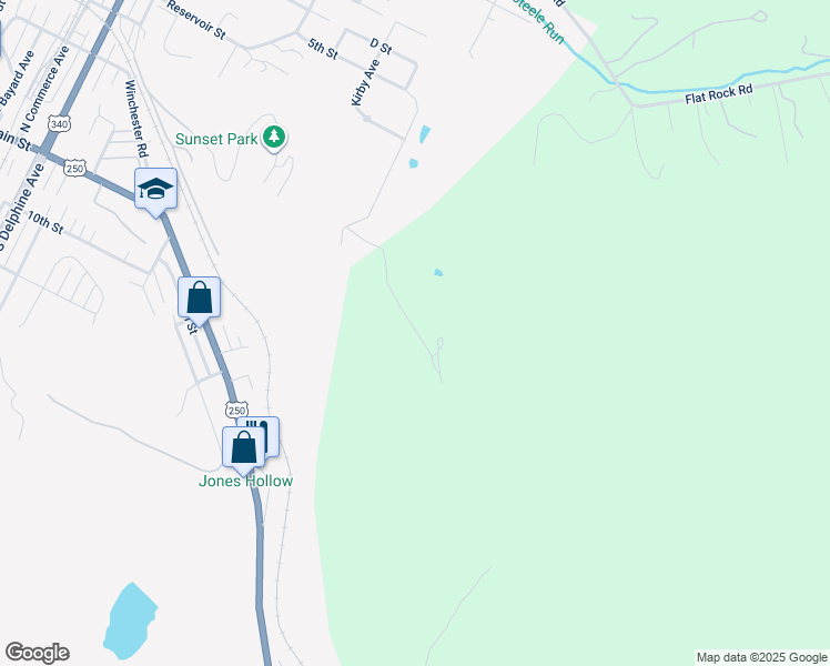 map of restaurants, bars, coffee shops, grocery stores, and more near 720 May Avenue in Waynesboro