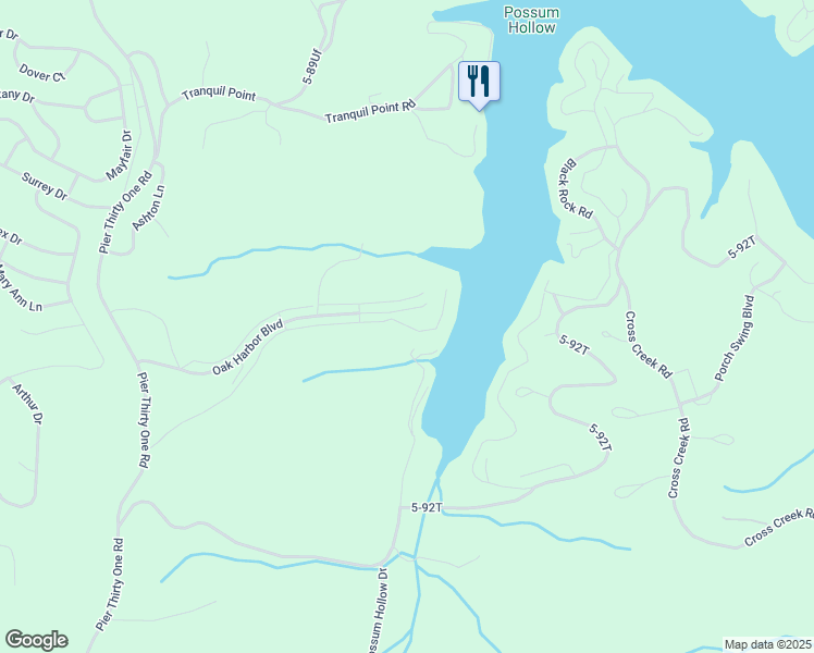 map of restaurants, bars, coffee shops, grocery stores, and more near 3071 Possom Hollow Drive in Camdenton