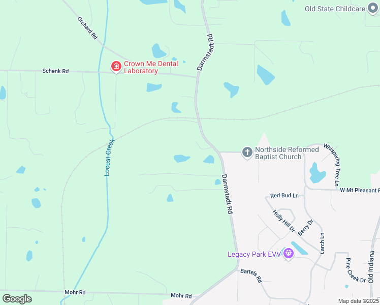 map of restaurants, bars, coffee shops, grocery stores, and more near 8914 Darmstadt Road in Evansville