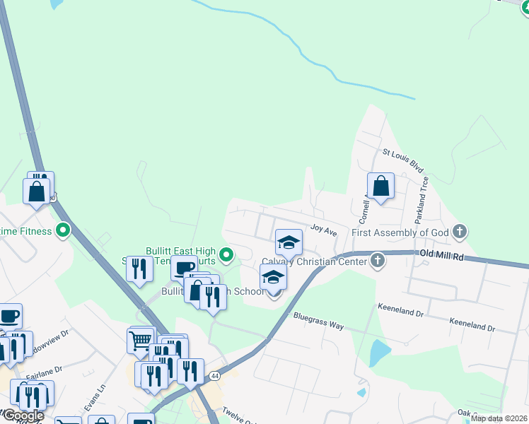 map of restaurants, bars, coffee shops, grocery stores, and more near 476 Joy Avenue in Mount Washington