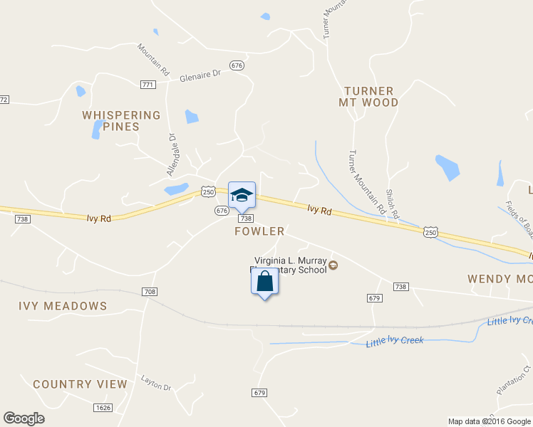 map of restaurants, bars, coffee shops, grocery stores, and more near 3356 Morgantown Road in Charlottesville