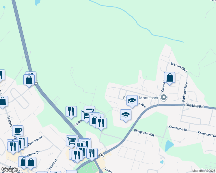 map of restaurants, bars, coffee shops, grocery stores, and more near 115 Cs-3085 in Mount Washington