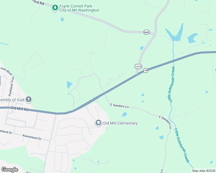 map of restaurants, bars, coffee shops, grocery stores, and more near 12873-13023 Old Mill Road in Mount Washington