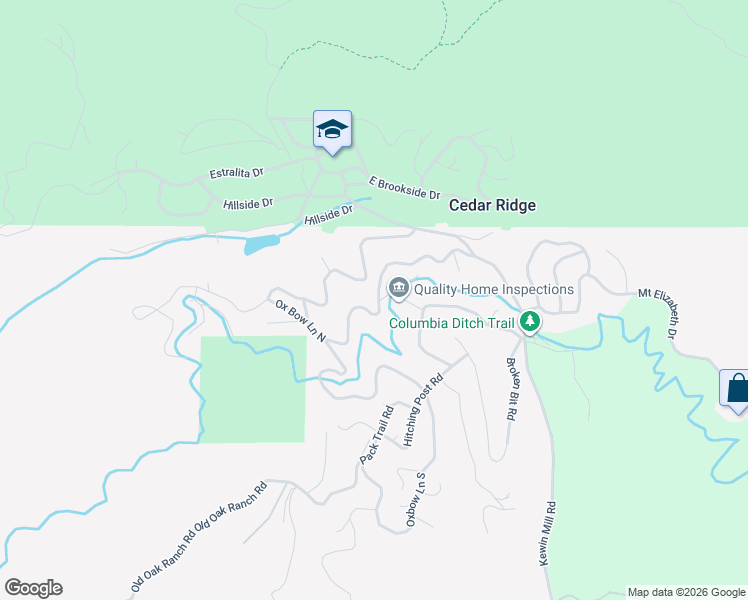 map of restaurants, bars, coffee shops, grocery stores, and more near 24184 Awahanee Road in Sonora