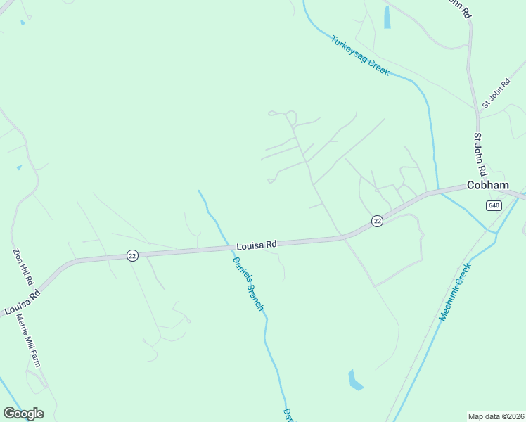 map of restaurants, bars, coffee shops, grocery stores, and more near 6336 Louisa Road in Keswick