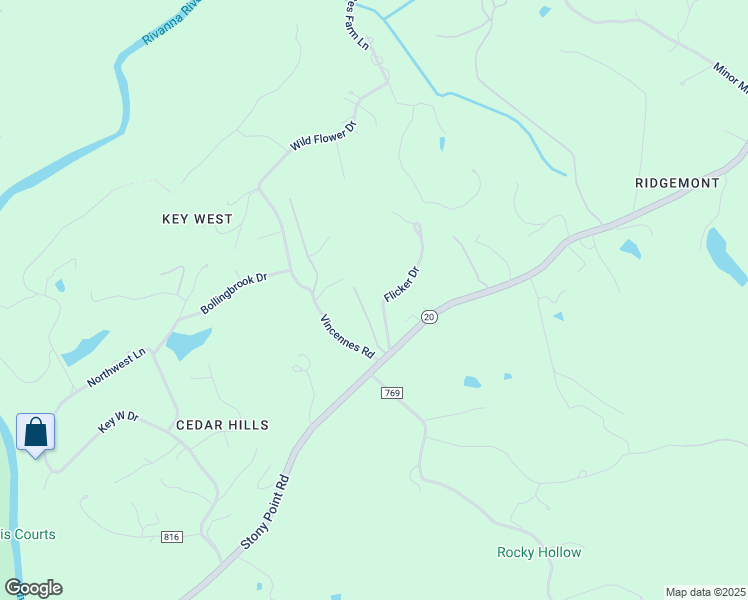 map of restaurants, bars, coffee shops, grocery stores, and more near 2022 Stony Point Road in Charlottesville