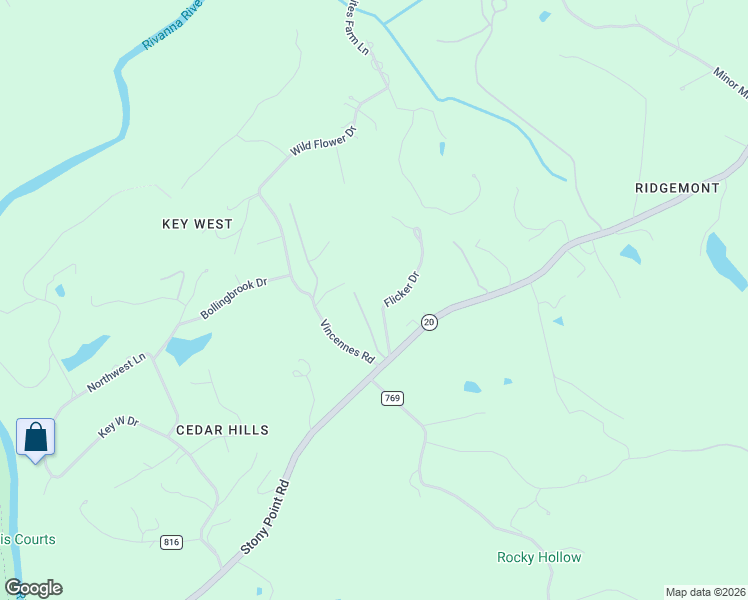 map of restaurants, bars, coffee shops, grocery stores, and more near 98 Vincennes Road in Charlottesville