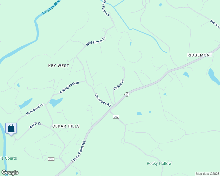 map of restaurants, bars, coffee shops, grocery stores, and more near 2022 Stony Point Road in Charlottesville