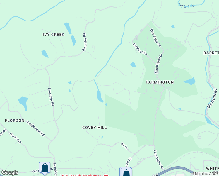 map of restaurants, bars, coffee shops, grocery stores, and more near 1410 Brook Rd in Charlottesville