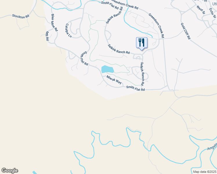 map of restaurants, bars, coffee shops, grocery stores, and more near 562 Lightner Place in Angels Camp