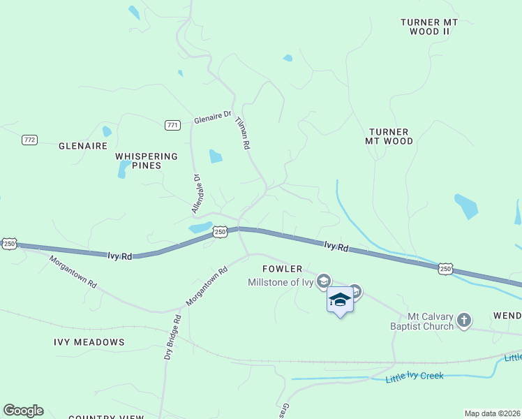 map of restaurants, bars, coffee shops, grocery stores, and more near 721 Tilman Road in Charlottesville