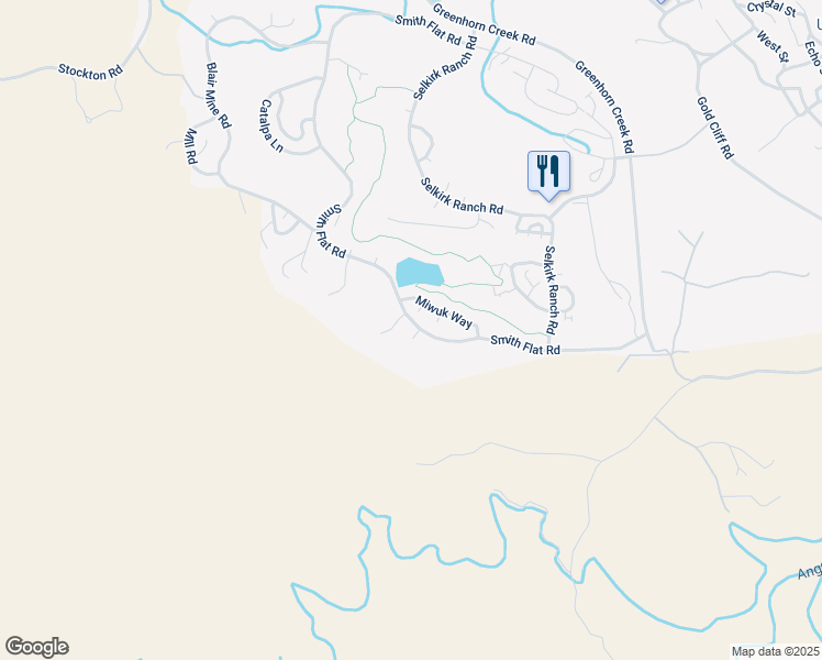 map of restaurants, bars, coffee shops, grocery stores, and more near 562 Lightner Pl in Angels Camp