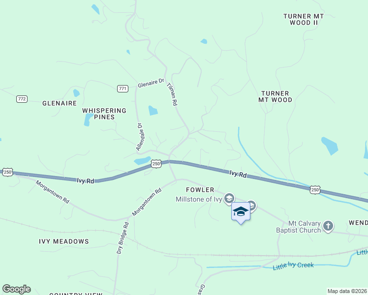 map of restaurants, bars, coffee shops, grocery stores, and more near 721 Tilman Road in Charlottesville