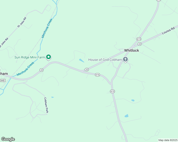 map of restaurants, bars, coffee shops, grocery stores, and more near 270 Whitlock Road in Gordonsville