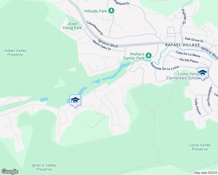 map of restaurants, bars, coffee shops, grocery stores, and more near 265 Fairway Drive in Novato