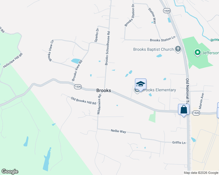 map of restaurants, bars, coffee shops, grocery stores, and more near in Brooks