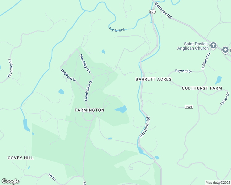 map of restaurants, bars, coffee shops, grocery stores, and more near 1965 Old Mill Road in Charlottesville
