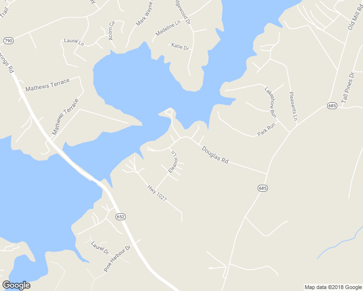 map of restaurants, bars, coffee shops, grocery stores, and more near 501 Douglas Road in Mineral