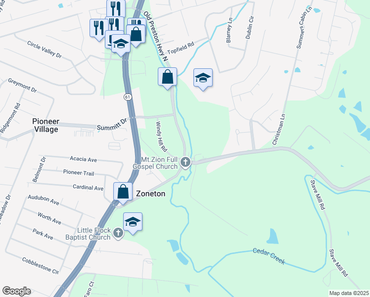 map of restaurants, bars, coffee shops, grocery stores, and more near 797 Old Preston Highway North in Shepherdsville