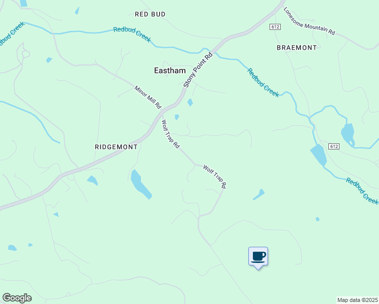 map of restaurants, bars, coffee shops, grocery stores, and more near 1073 Wolf Trap Rd in Charlottesville