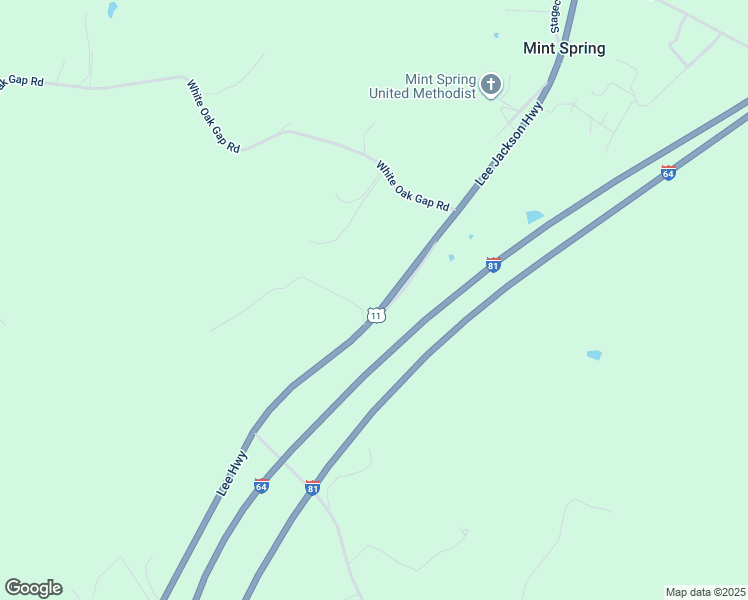 map of restaurants, bars, coffee shops, grocery stores, and more near 2057 Lee Jackson Highway in Staunton
