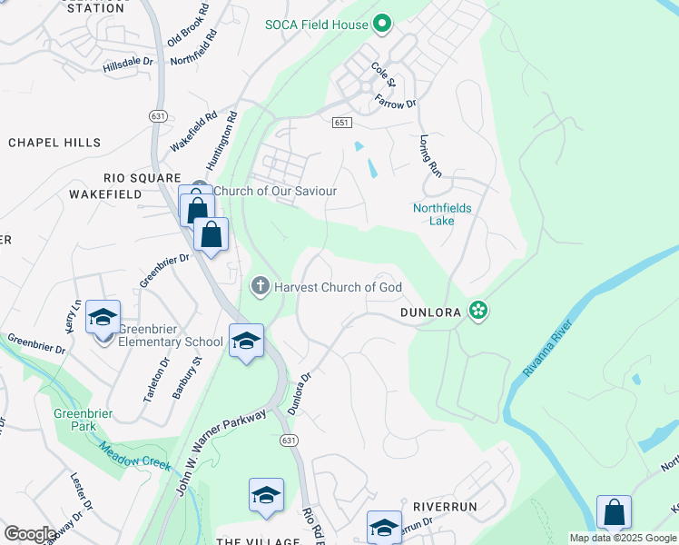 map of restaurants, bars, coffee shops, grocery stores, and more near 350 Shepherds Ridge Circle in Charlottesville