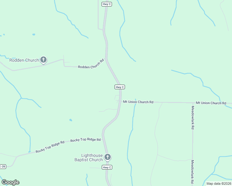map of restaurants, bars, coffee shops, grocery stores, and more near 1057 Highway C in Brumley