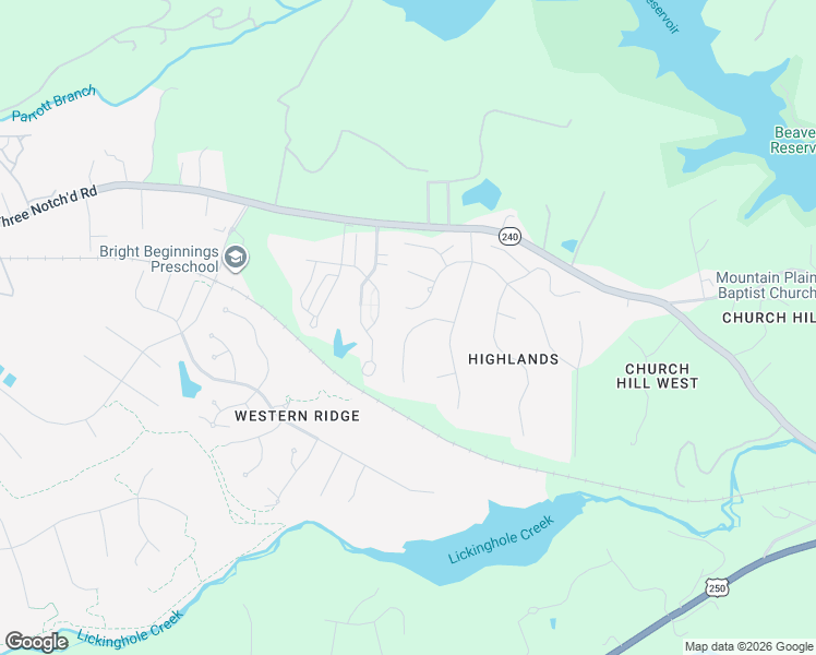 map of restaurants, bars, coffee shops, grocery stores, and more near 4830 Highlands Place in Charlottesville