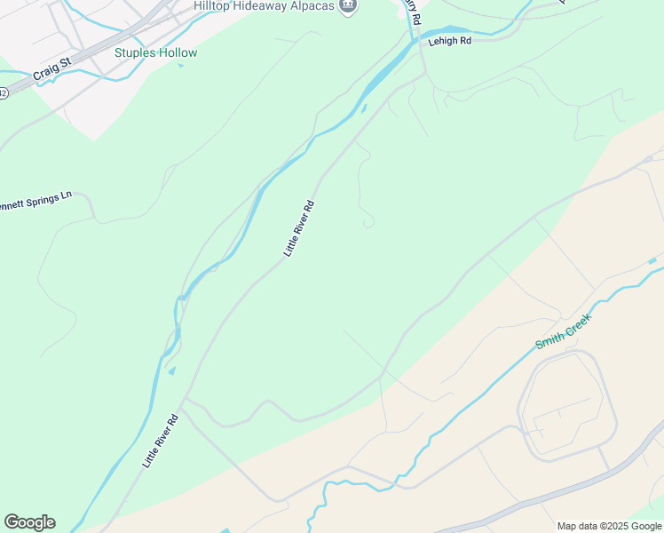 map of restaurants, bars, coffee shops, grocery stores, and more near 248 Little River Road in Craigsville